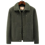 Men's trucker jacket in overshirt style with Sherpa lining and shirt collar Fashion Glam