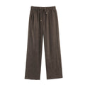 Women's wide lounge pants in velour look with drawstring and side pockets Fashion Glam