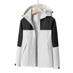 Men's Lightweight Windproof Softshell Rain Jacket with Hood and Contrast Trim Fashion Glam
