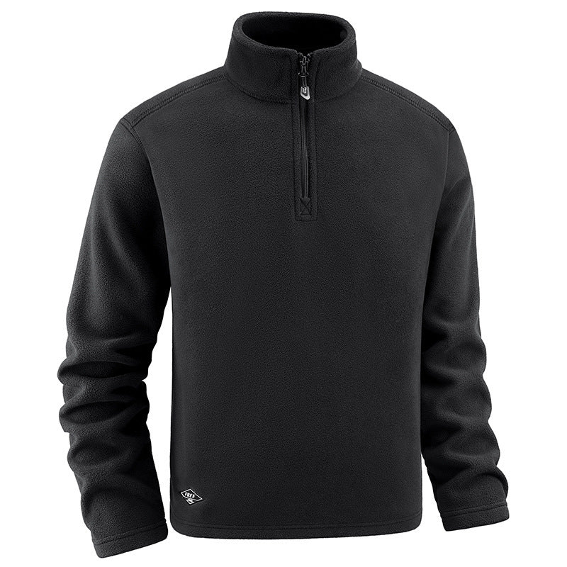 Men's fleece pullover with troyer collar and half zipper made of soft microfleece Fashion Glam