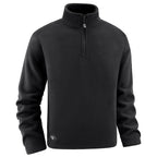 Men's fleece pullover with troyer collar and half zipper made of soft microfleece Fashion Glam