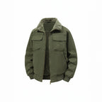 Men's thermo bomber jacket with full zip, sherpa collar, and utility pockets Fashion Glam