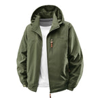 Men's Water-Repellent Ultra-Light Windbreaker with Hood, Zipper, and Chest Pocket Fashion Glam
