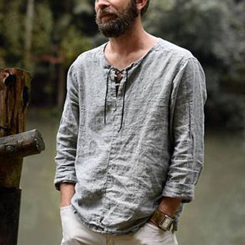 Men's Linen Shirt Fashion Glam