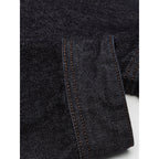 Men's Boxy Denim Jacket with Full Zip, Chest Zip Pocket and Shirt Collar Fashion Glam