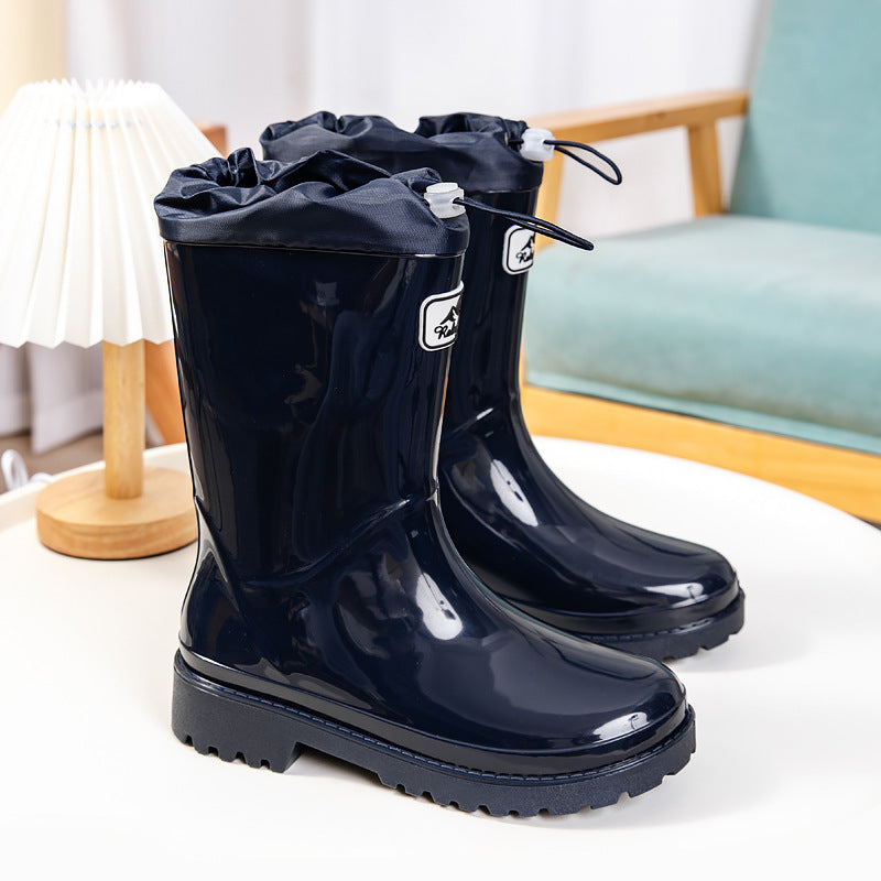 Women's high-quality and stylish rubber boots with adjustable lacing system Fashion Glam