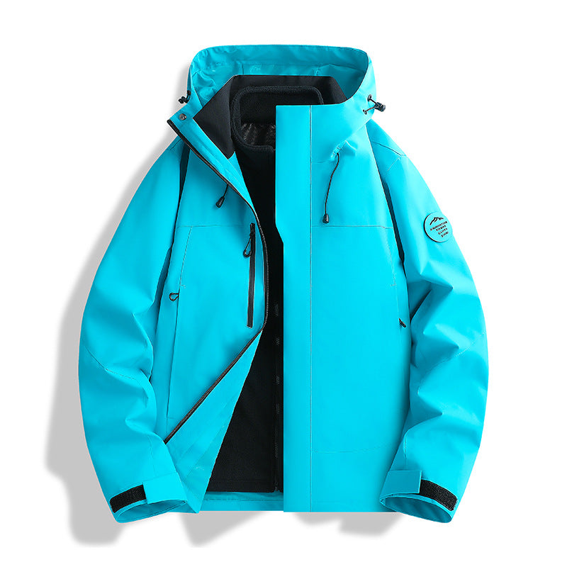 Men's Breathable, Waterproof Softshell Jacket with Fleece Lining and Hood Fashion Glam