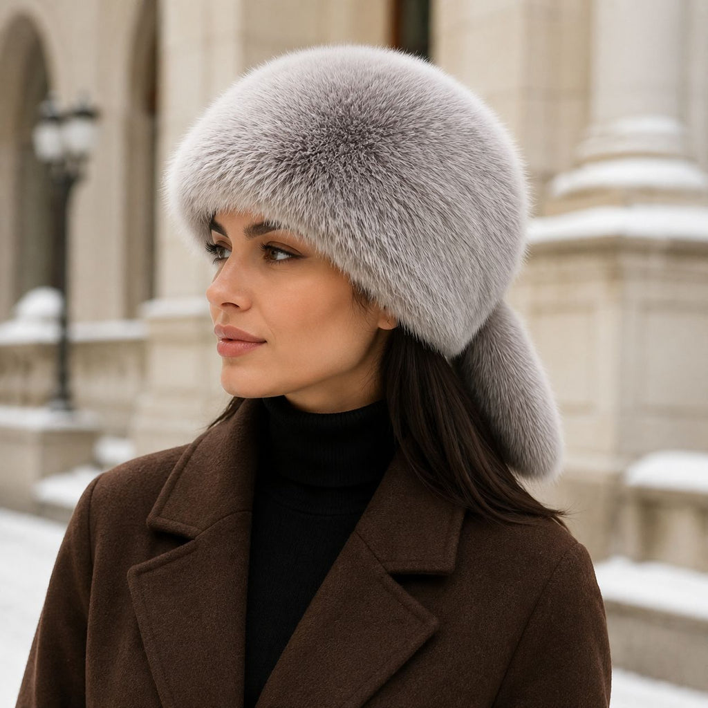 Ladies Luxurious Faux Fur Ushanka with Ear Flaps and Soft Lining Fashion Glam