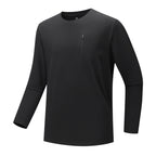 Men's multifunctional long-sleeve tech shirt with chest zip pocket Fashion Glam