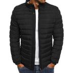 Men's lightweight quilted jacket with high collar and practical pockets Fashion Glam