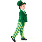 Men's costume as Irish Leprechaun with hat and detailed accents Fashion Glam