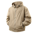 Men's Lightweight Breathable Hooded Windbreaker with Mesh Lining and Zipper Pockets Fashion Glam