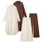 Ladies maxidress in oversized kaftan and shirt blouse style Fashion Glam