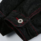 Unisex Boxy Denim Jacket with contrasting decorative stitching and flap pockets Fashion Glam