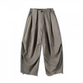 Men's wide-cut pleat-front trousers with cropped leg length Fashion Glam