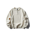 Unisex Waffle Knit Henley Sweatshirt in Oversize Cut with Button Placket Fashion Glam