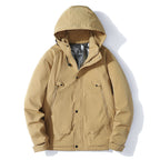 Men's Lightweight Hooded Jacket made of Softshell with Thermal Lining and Minimalist Zip Pockets Fashion Glam