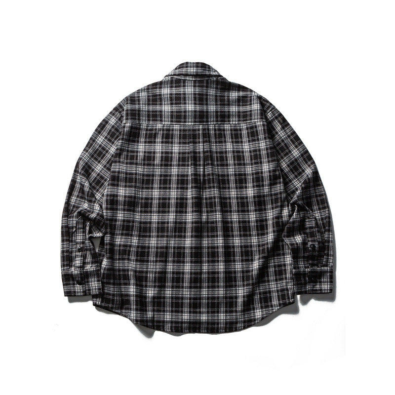 Men's Boxy Check Work Shirt made of soft flannel with double breast pockets Fashion Glam