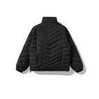 Unisex Padded Quilted Jacket with High Collar, Drawstring Hem and Elastic Cuffs Fashion Glam
