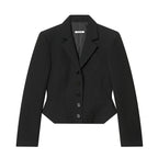 Women’s short blazer in sculpted look with dart seams and figure-flattering silhouette Fashion Glam