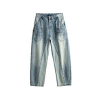 Ladies baggy jeans in panel design with low waistband and large pockets Fashion Glam