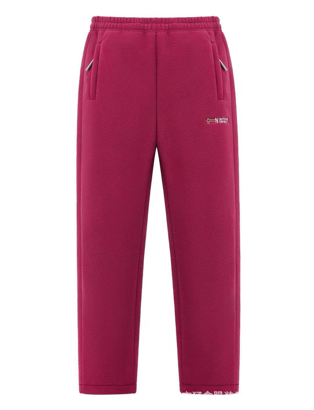 Women Comfortable Thermo-Fleece Jogging Pants with Elastic Waistband and Zipper Pockets Fashion Glam