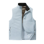 Men's Padded Outdoor Vest with Stand-Up Collar, Multifunctional Pockets and Lightweight Thermal Lining Fashion Glam