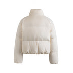 Women's short padded jacket with cord sleeves and high stand-up collar Fashion Glam
