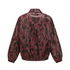 Unisex short-cut boxy jacket with zipper, elastic hem and modern animal print Fashion Glam