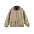 Unisex Lightweight Oversized Zip Jacket in Bomber Style with Checkered Collar and Elastic Cuffs Fashion Glam