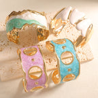 Women Open Cuff Bracelet with Artistic Snake Design Fashion Glam