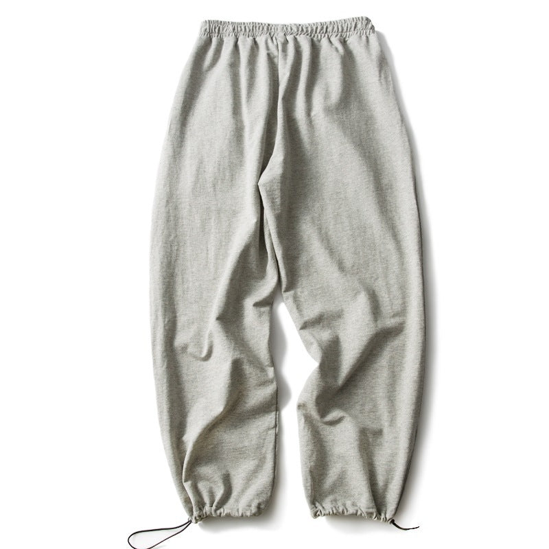 Unisex Soft Oversized Jogging Pants with Elastic Waistband, Drawstring, and Adjustable Cord Hem Fashion Glam