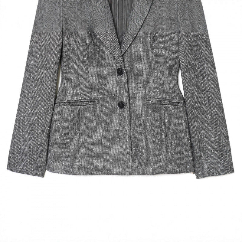 Women's Tailored Wool Blend Blazer with Notched Lapel and Patch Pockets Fashion Glam