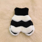 Women Cropped Faux Fur Vest with Layered Volume Panels Fashion Glam