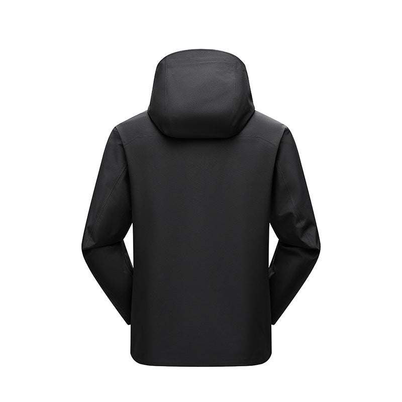 Men's Minimalistic technical three-layer softshell jacket with sealed seams and waterproof front zipper Fashion Glam