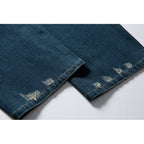 Men's Wide Highwaist Baggy Jeans with Used Wash and Five Pocket Details Fashion Glam