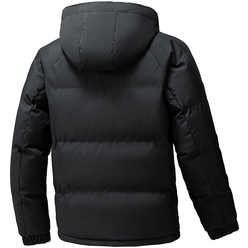 Men's Quilted Hooded Parka with Thermal Lining and Windproof Outer Shell Fashion Glam