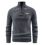 Men's fleece pullover with half zipper and high stand-up collar Fashion Glam