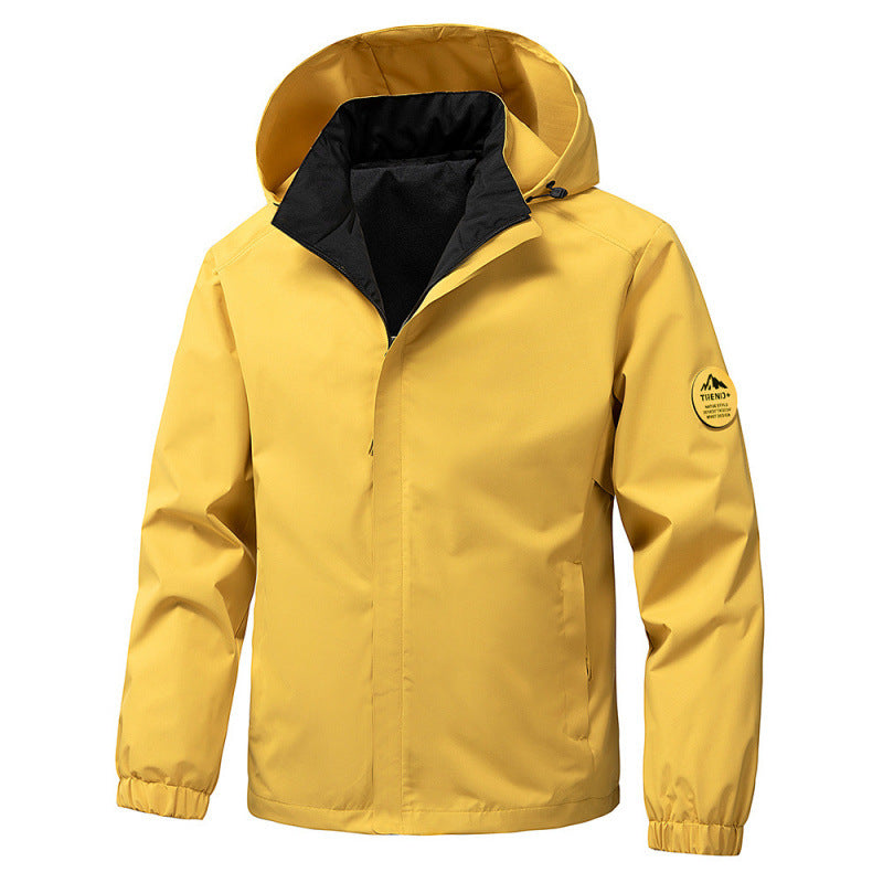 Men's technical hooded softshell jacket with adjustable hood and utility pockets Fashion Glam