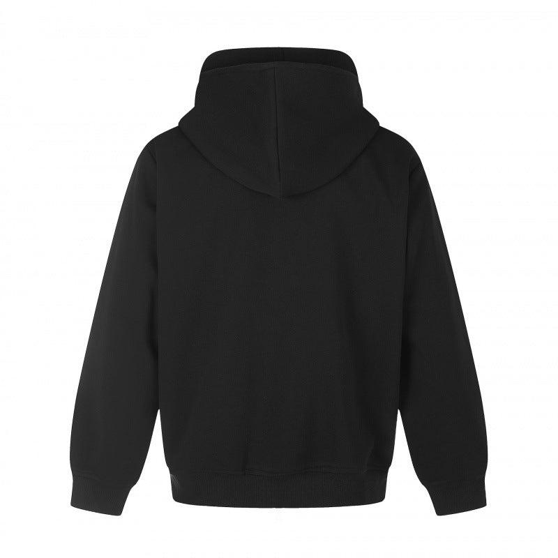 Unisex Boxy Hoodie Jacket in Minimal Style with Two-Way Metal Zipper and Concealed Side Seam Pockets Fashion Glam