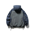 Unisex Technical Hooded Overjack in Boxy Cut with Drawstring Hem Fashion Glam