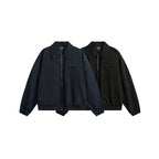 Unisex Boxy Overshirt Jacket with full-length zipper, elastic hem, and chest zipper pocket Fashion Glam