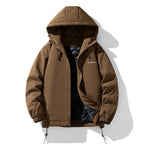 Men's water-repellent padded hooded jacket with thermos quilted lining Fashion Glam
