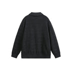 Unisex Lightweight Boxy Polo Knit Sweater with Half Button Placket and Shirt Collar Fashion Glam