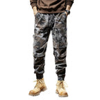 Men's Camouflage Cargo Jogger with Elastic Waistband, Utility Pockets, and Drawstring Fashion Glam