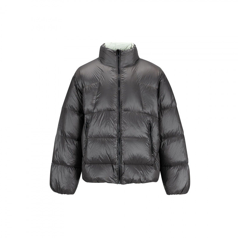 Unisex Padded Oversized Quilted Jacket with Light Thermal Padding and Stand-up Collar Fashion Glam