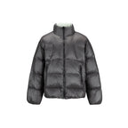 Unisex Padded Oversized Quilted Jacket with Light Thermal Padding and Stand-up Collar Fashion Glam