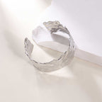 Ladies Open Cuff Bracelet with Artistic, Organic Design Fashion Glam