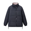 Women's Short Cut Quilted Oversized Winter Jacket with Drawstring and Raglan Sleeves Fashion Glam