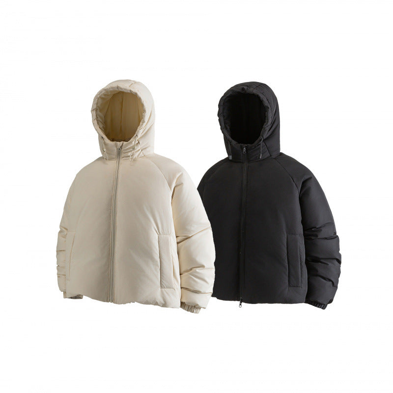 Women's Lightweight Boxy Quilted Hoodie Jacket with Drawstring, Concealed Zipper and Elastic Cuffs Fashion Glam
